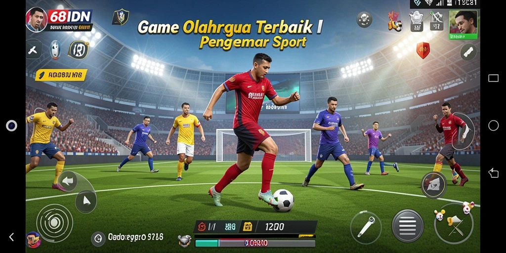 Screenshot utama menampilkan gameplay olahraga yang seru dan menarik.