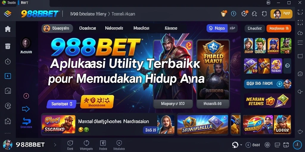 Tampilan antarmuka utama aplikasi 988BET yang user-friendly.