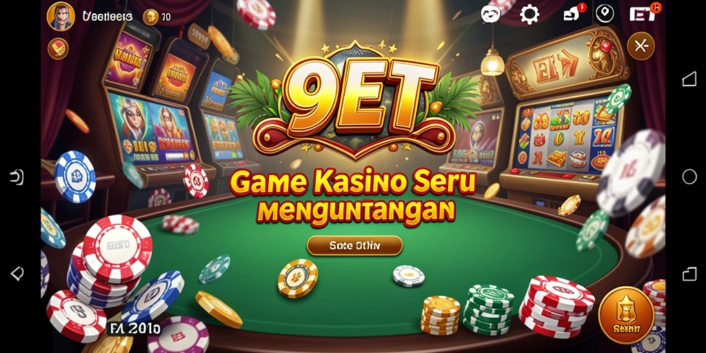 Tampilan gameplay Kasino yang menarik dan interaktif di 9ET.