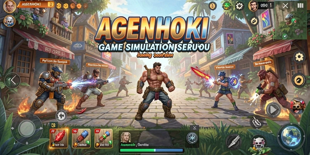Tampilan gameplay AGENHOKI yang menarik dan mengasyikkan.