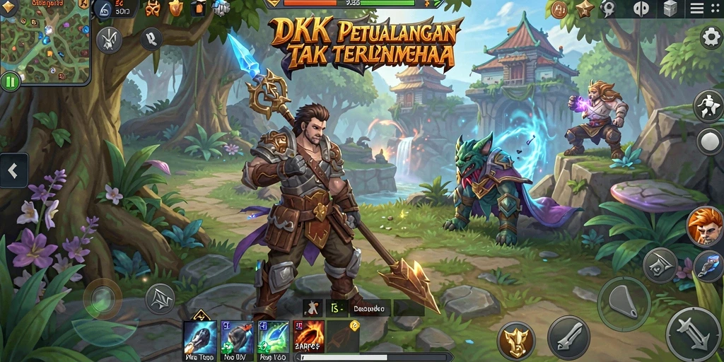Tampilan menarik gameplay ARPG DKK dengan pertarungan seru.