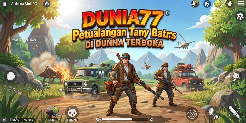 Screenshot gameplay DUNIA77 yang menampilkan petualangan mendebarkan di dunia terbuka.