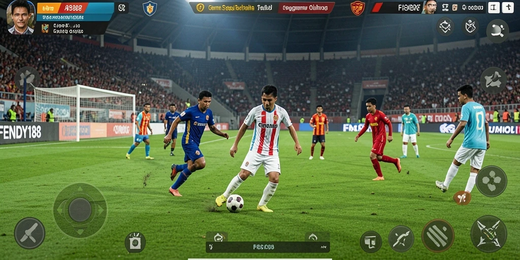Screenshot gameplay FENDY188 menunjukkan aksi seru di lapangan.
