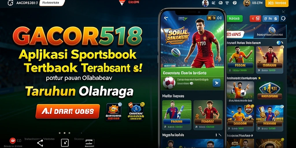 Screenshot utama GACOR518 menampilkan antarmuka sportsbook yang interaktif.