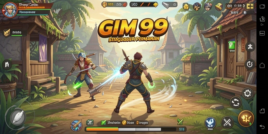 Tampilan gameplay GIM999 yang seru dan penuh strategi.