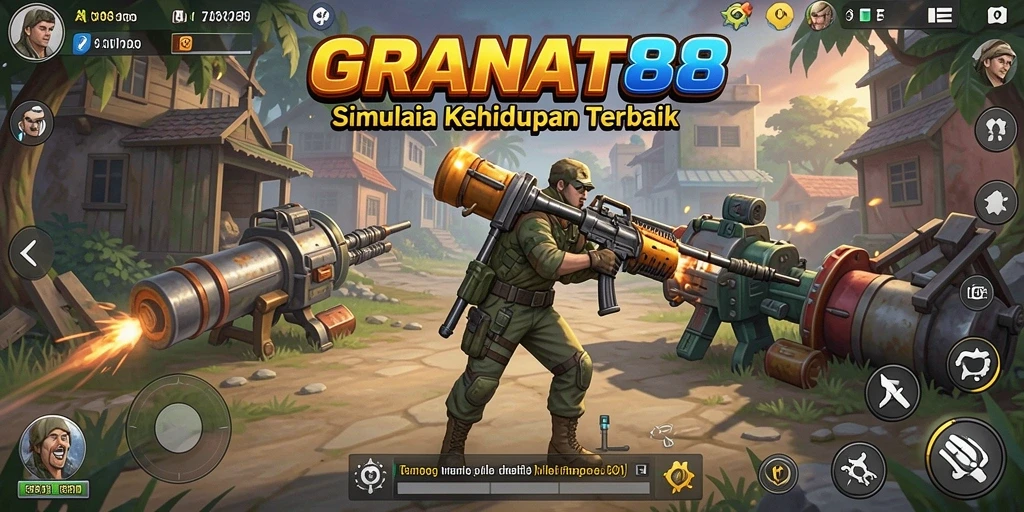 Tampilan visual gameplay yang menakjubkan dan realistis dari GRANAT88.