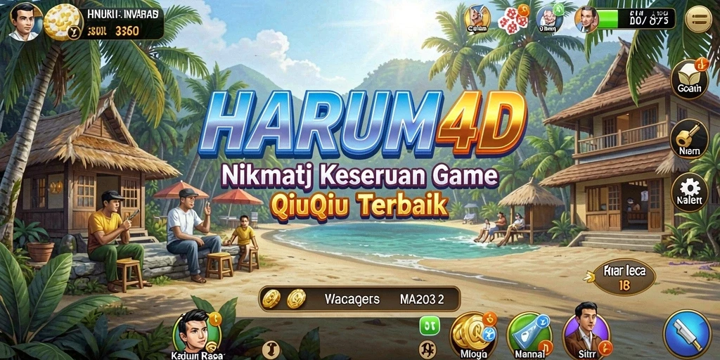 Screenshot gameplay HARUM4D menampilkan aksi seru permainan QiuQiu.