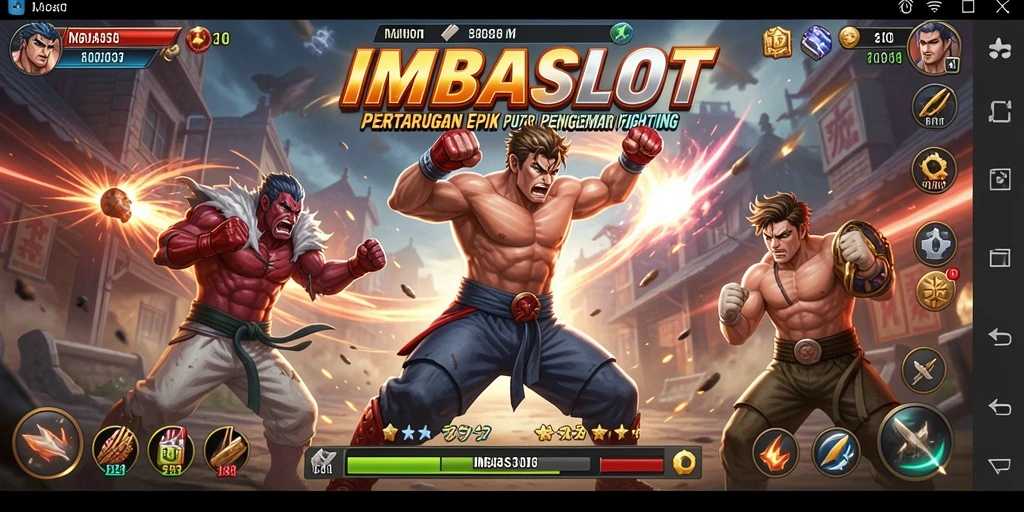 Screenshot IMBASLOT menampilkan pertarungan seru yang mendebarkan.