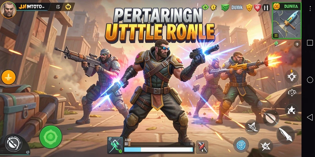 Gameplay seru JMTOTO dalam aksi Battle Royale.