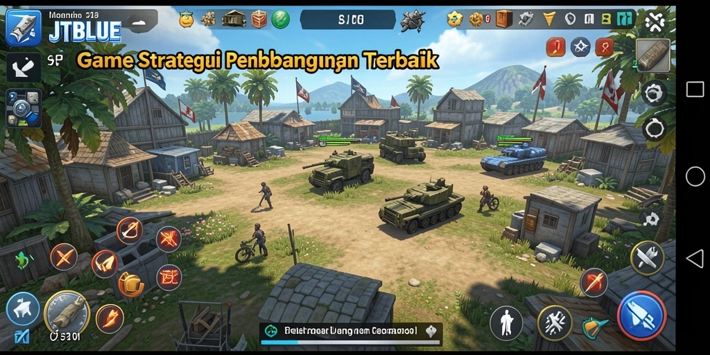 Tampilan gameplay JTBLUE yang intens dan memikat.