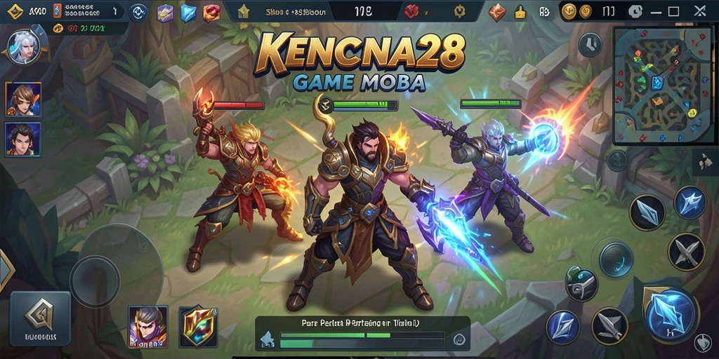 Gameplay KENCANA28 yang mendebarkan dengan pertempuran tim yang seru.
