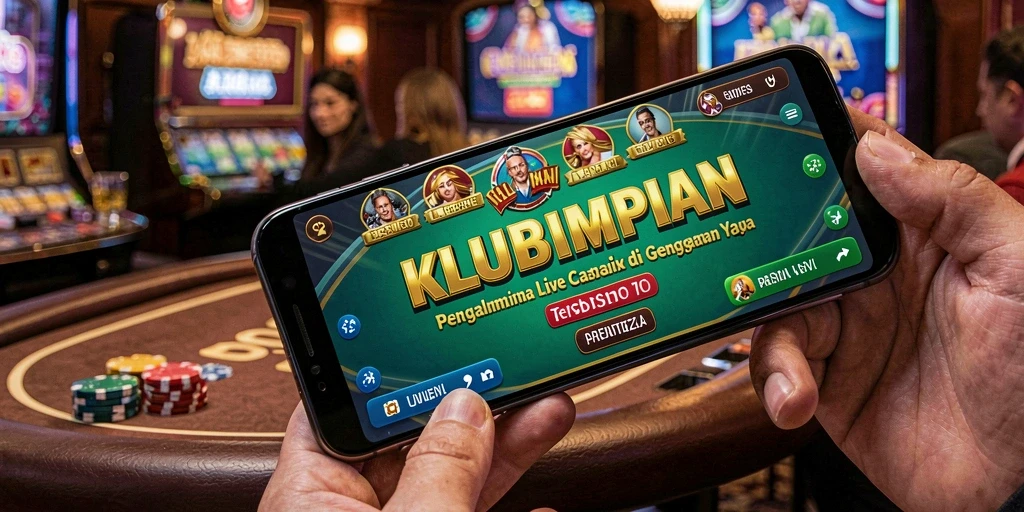 Screenshot utama KLUBIMPIAN menampilkan gameplay Live Casino yang mendebarkan.