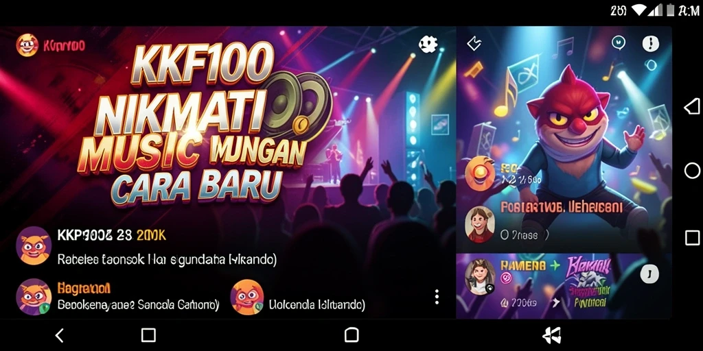 Tampilan gameplay interaktif dalam aplikasi KPK100.