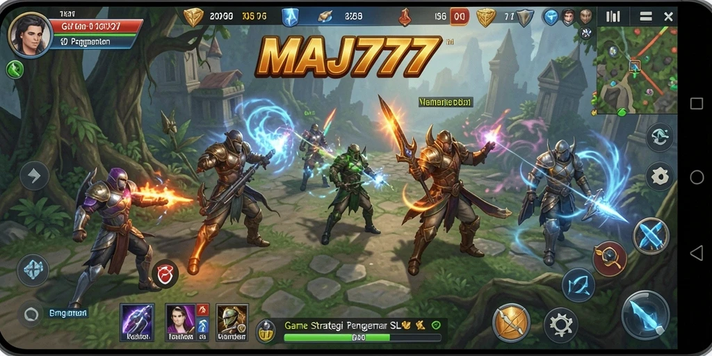 Screenshot utama MAJ777 menunjukkan aksi pertempuran strategi yang mendebarkan.
