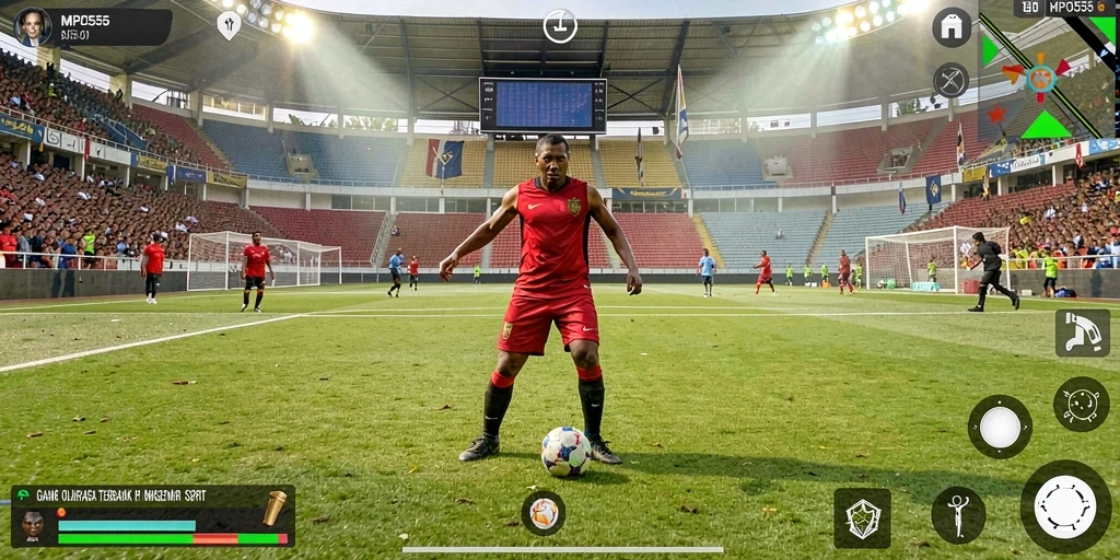 Tampilan antarmuka MPO555 yang menarik dengan gameplay olahraga yang seru.
