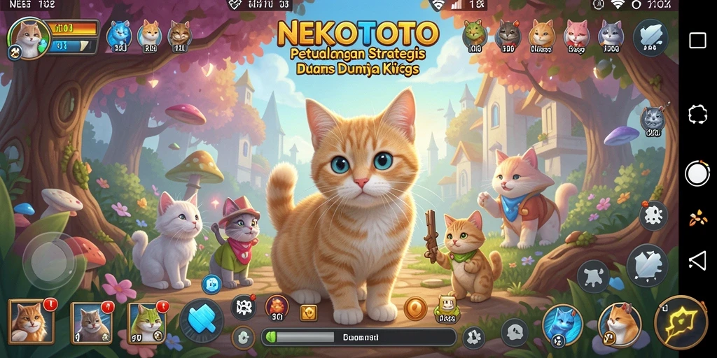 Tampilan grafik menarik dari gameplay NEKOTOTO yang penuh petualangan.