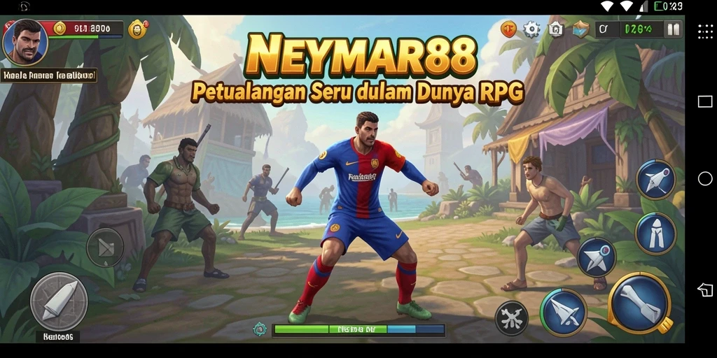 Screenshot gameplay NEYMAR88 menampilkan aksi seru dalam RPG.