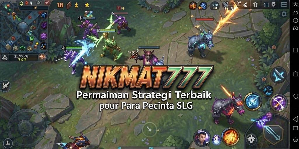 Tampilan seru gameplay NIKMAT777 dengan strategi SLG.