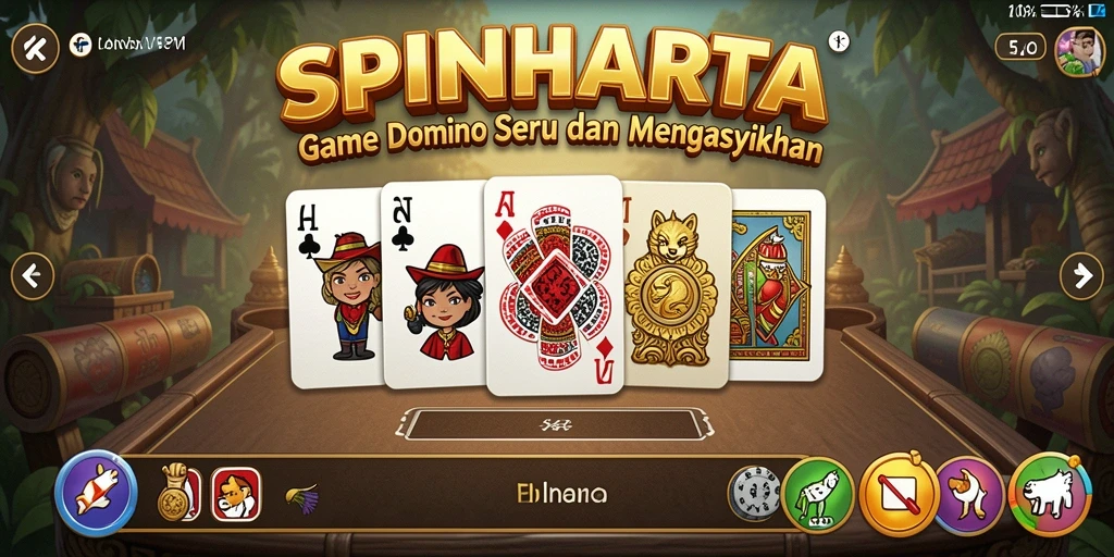 Screenshot gameplay SPINHARTA yang menampilkan keseruan bermain Domino.