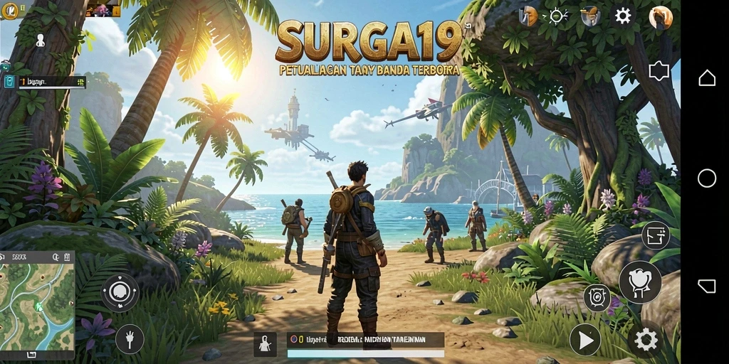 Tampilan aksi seru dalam gameplay Open World SURGA19.