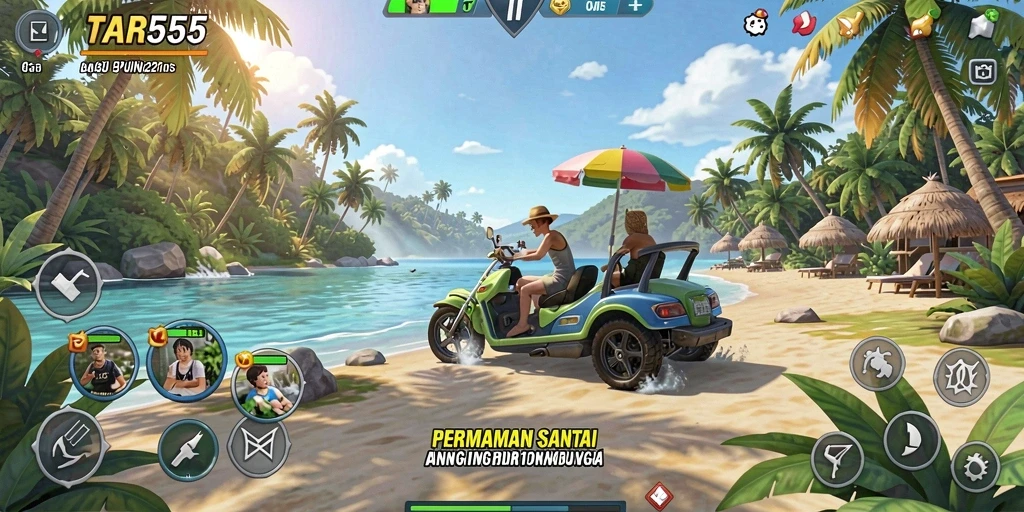 Tampilan menarik dari gameplay TAR555 yang menyenangkan.