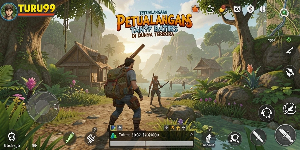 Screenshot TURU99 menampilkan petualangan mendebarkan di dunia terbuka.