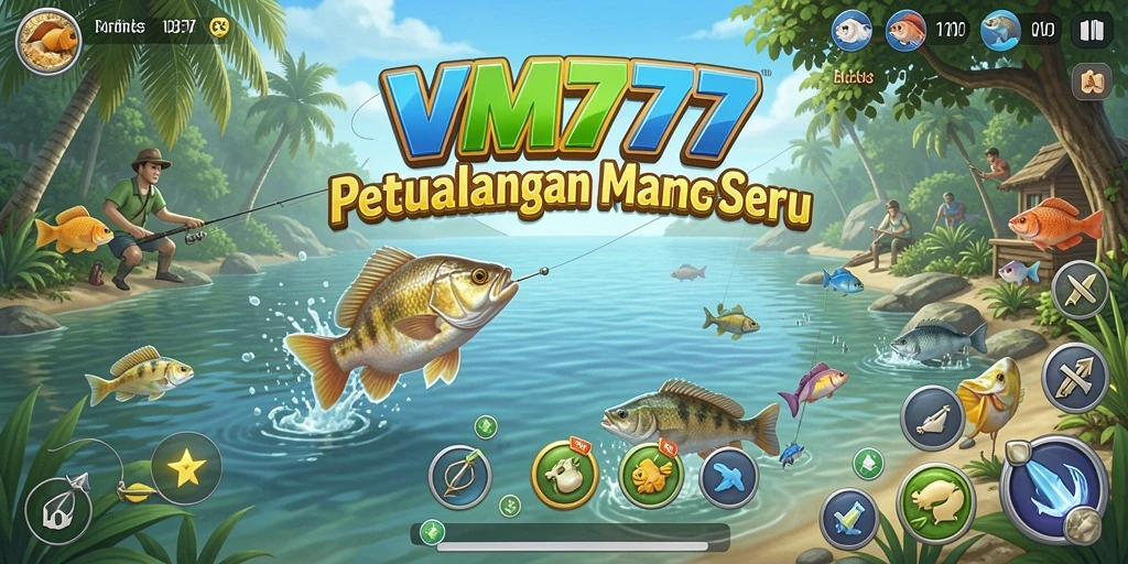 Gameplay VM777 yang menampilkan aksi memancing yang mendebarkan dan menyenangkan.